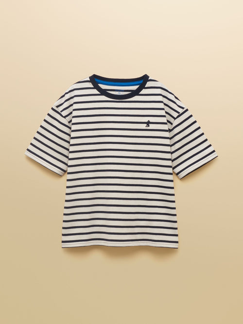 Joules Boys' Let's Go Navy Blue T-Shirt image 1