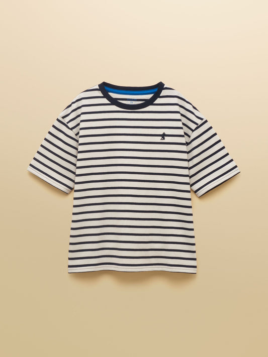 Joules Boys' Let's Go Navy Blue T-Shirt image 1
