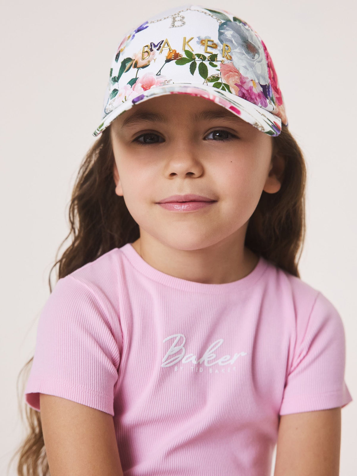 Baker by Ted Baker Logo Baseall Floral White Cap - image 1