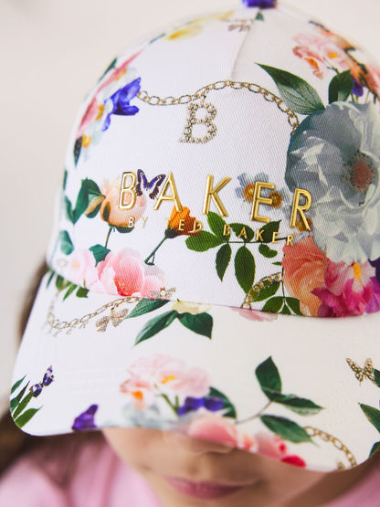 Baker by Ted Baker Logo Baseall Floral White Cap - image 3