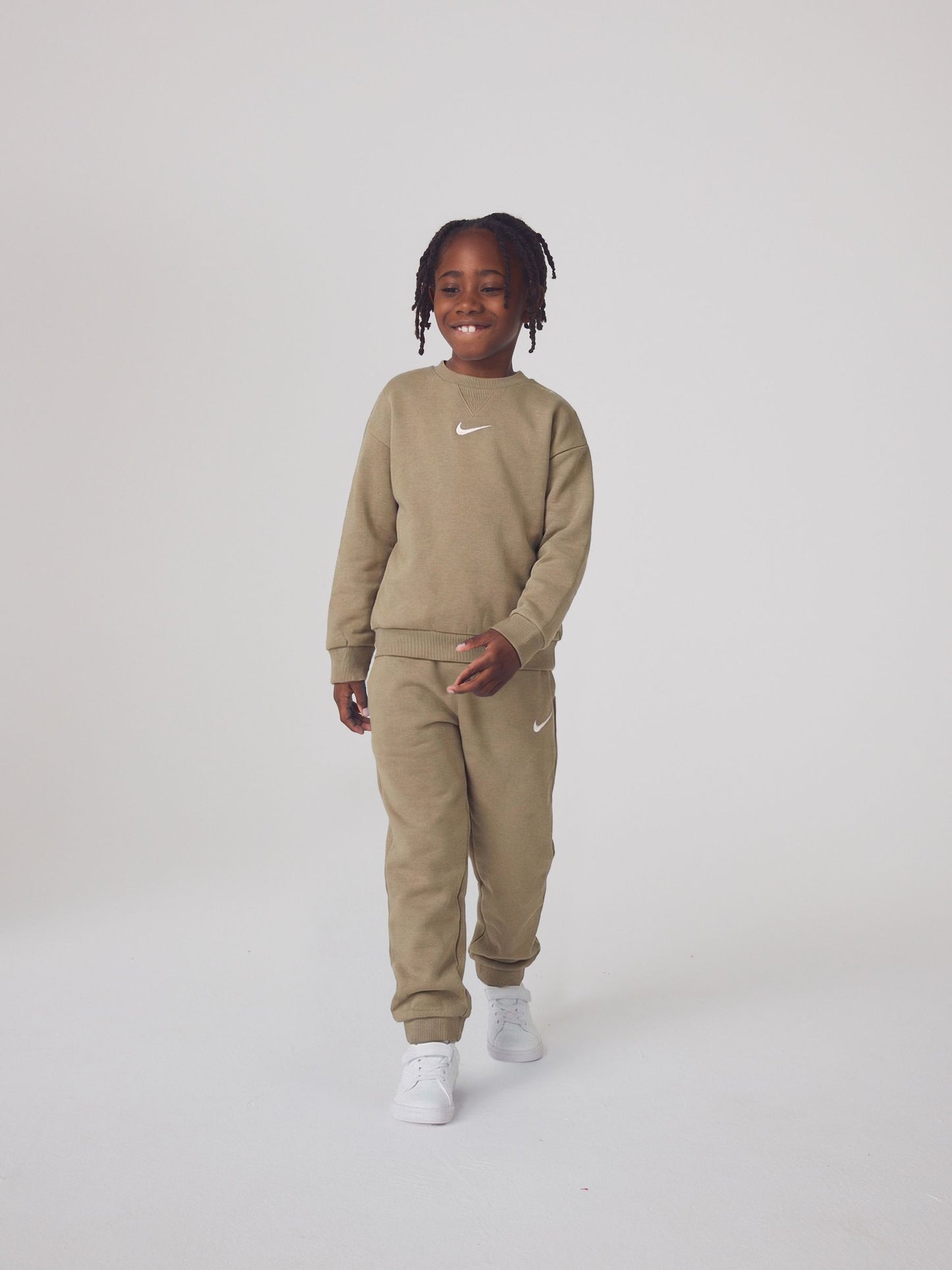 Nike Natural Hemp Little Kids Essential Marl Crew Tracksuit Set image 1