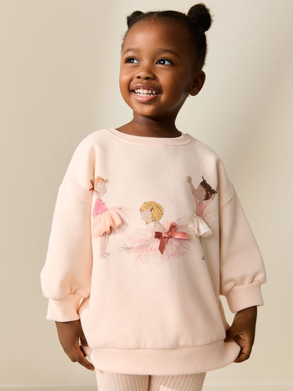 Pink Ballerinas Sweatshirt and Leggings Set (3mths-7yrs) image 3