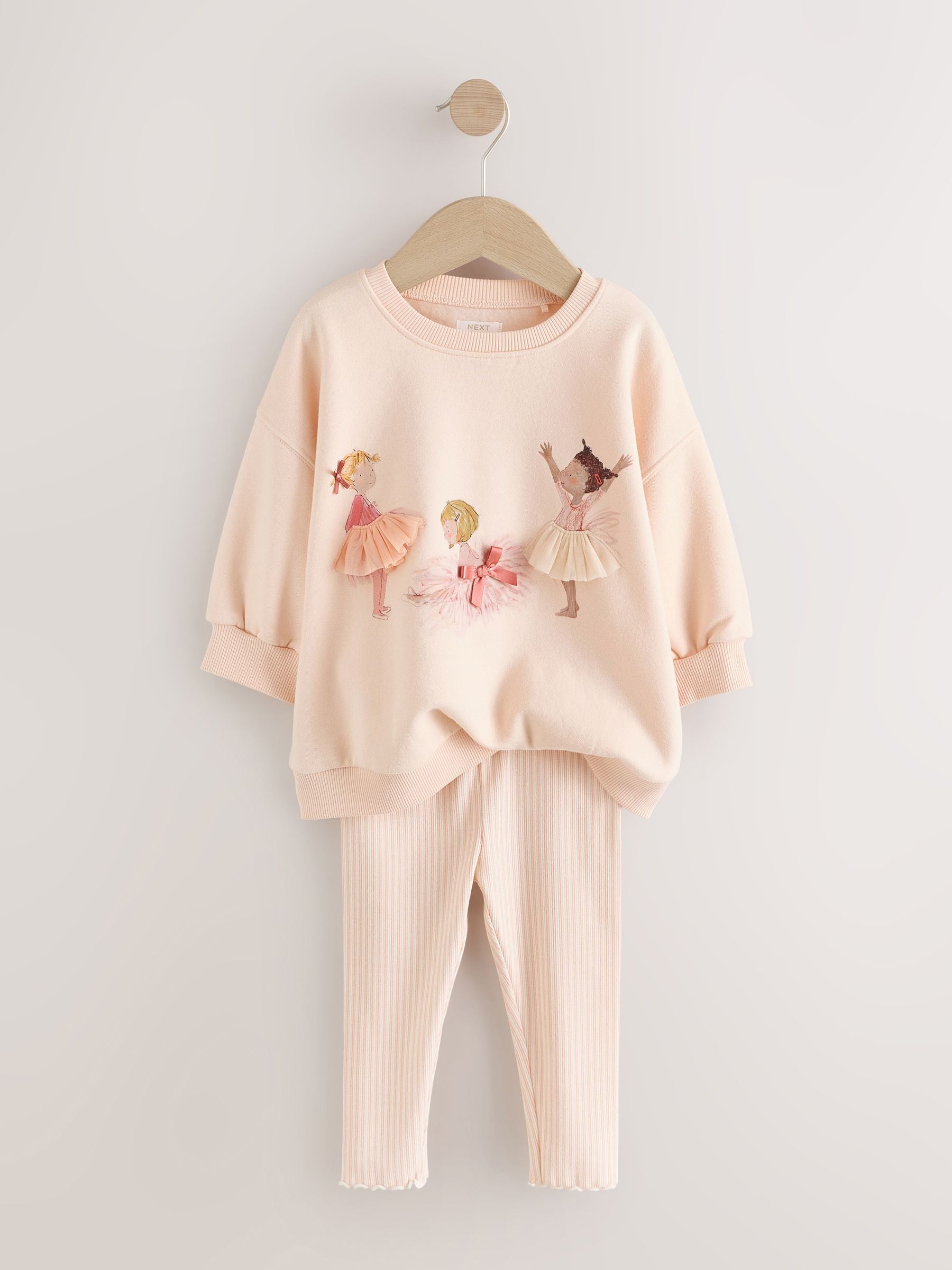 Pink Ballerinas Sweatshirt and Leggings Set (3mths-7yrs) image 5