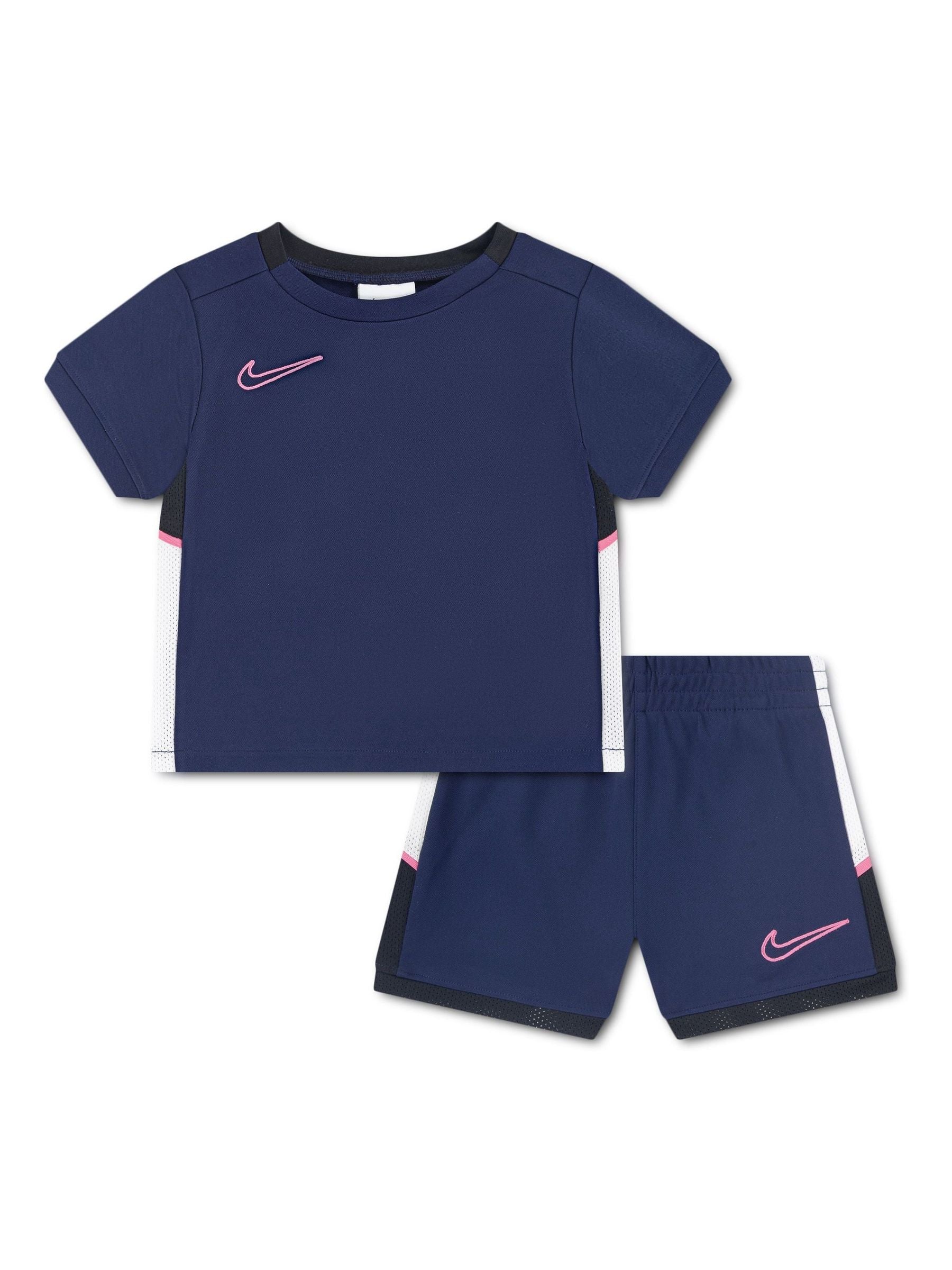 Nike Navy Blue Infant Academy 25 T-Shirt And Shorts Set image 1