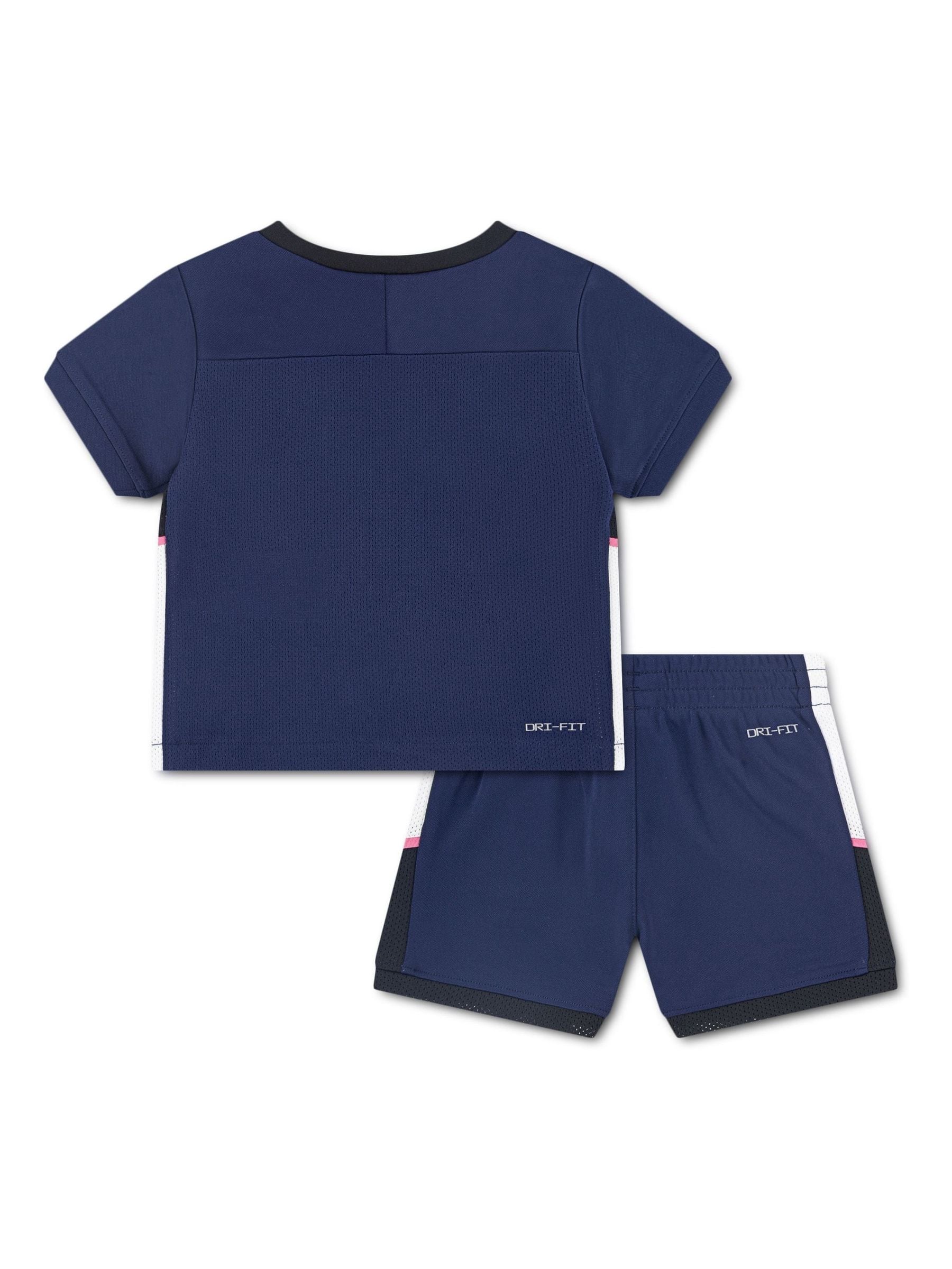 Nike Navy Blue Infant Academy 25 T-Shirt And Shorts Set image 2