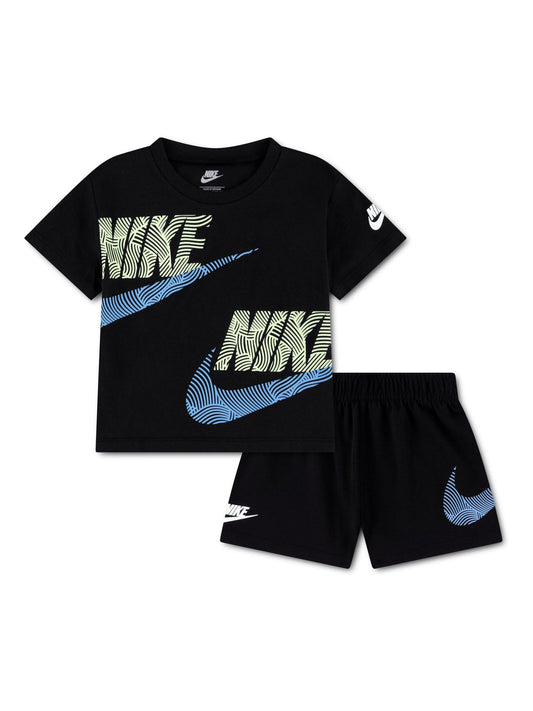 Nike Black Infant Relaxed Jersey Tshirt and Shorts Set image 1