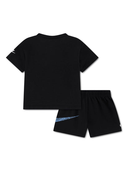 Nike Black Infant Relaxed Jersey Tshirt and Shorts Set image 2
