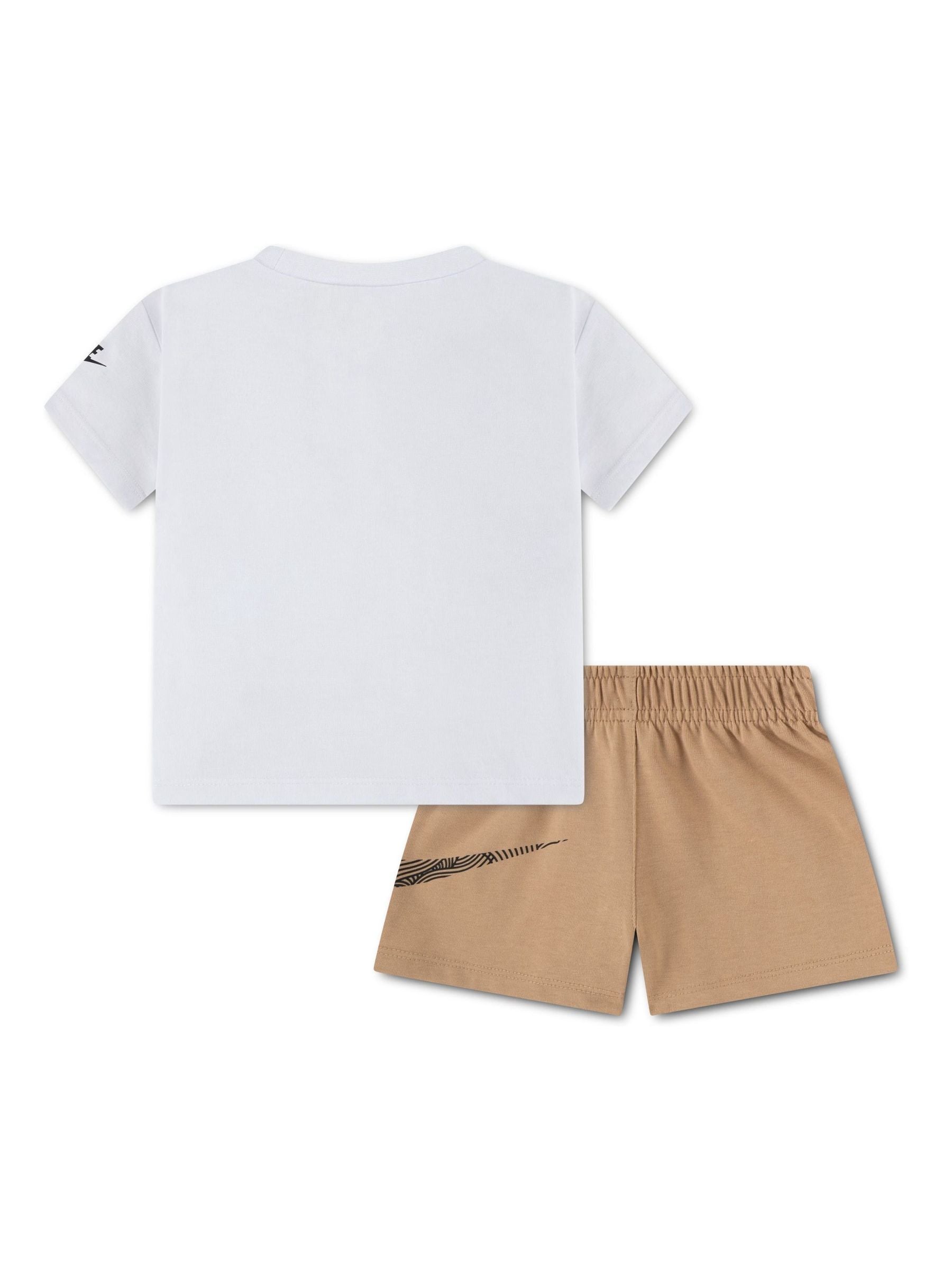 Nike Natural Hemp Infant Relaxed Jersey Tshirt and Shorts Set image 2