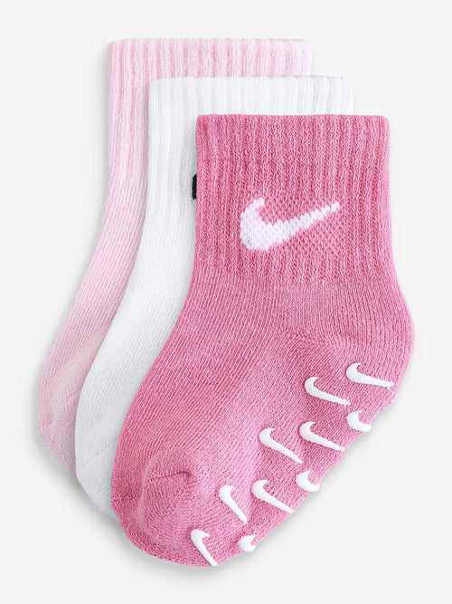 Nike Pink Gripper Socks 3 Pack image 1