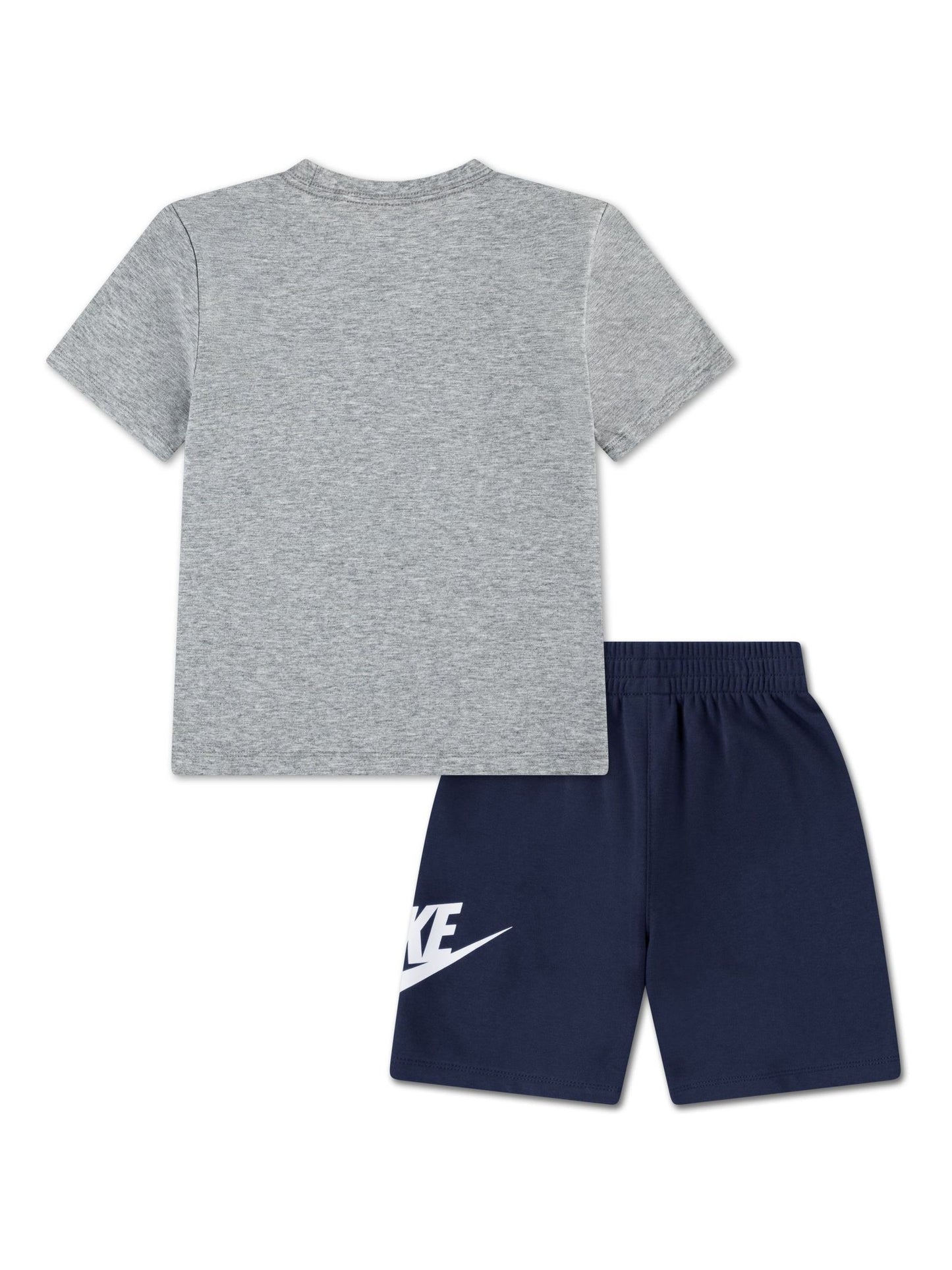 Nike Grey/Navy Club Hbr T-Shirt And Shorts Set image 2