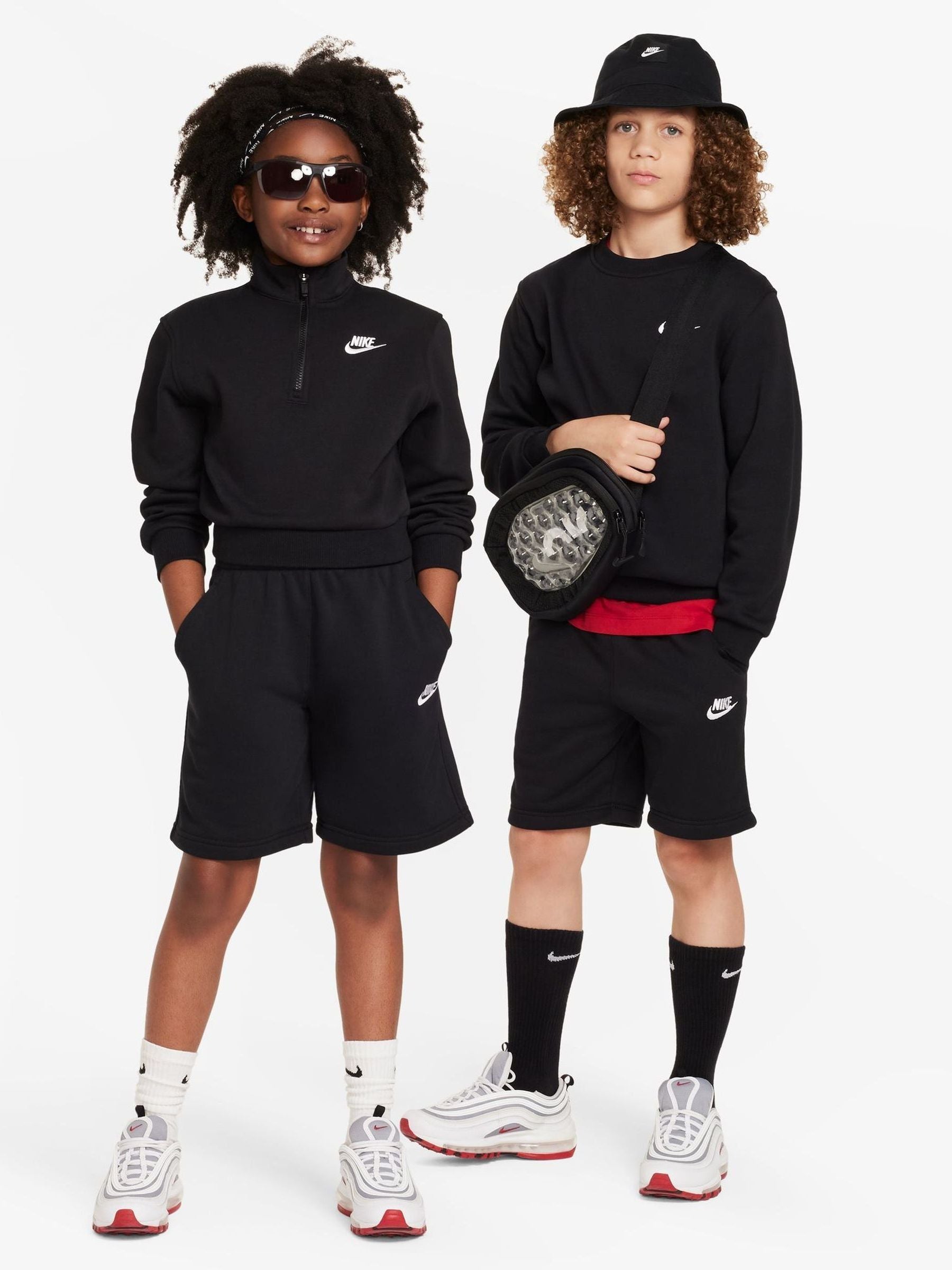 Dsiney Kidz - Nike Black Club Fleece French Terry Shorts image 5