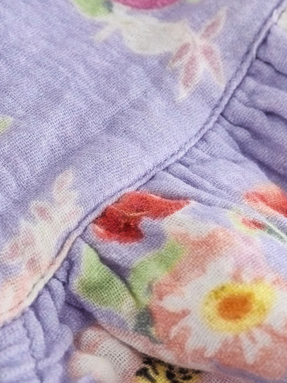 Lilac Purple Flower Cath Kidston Baby Dungaree And Bodysuit Set 2 Piece image 8