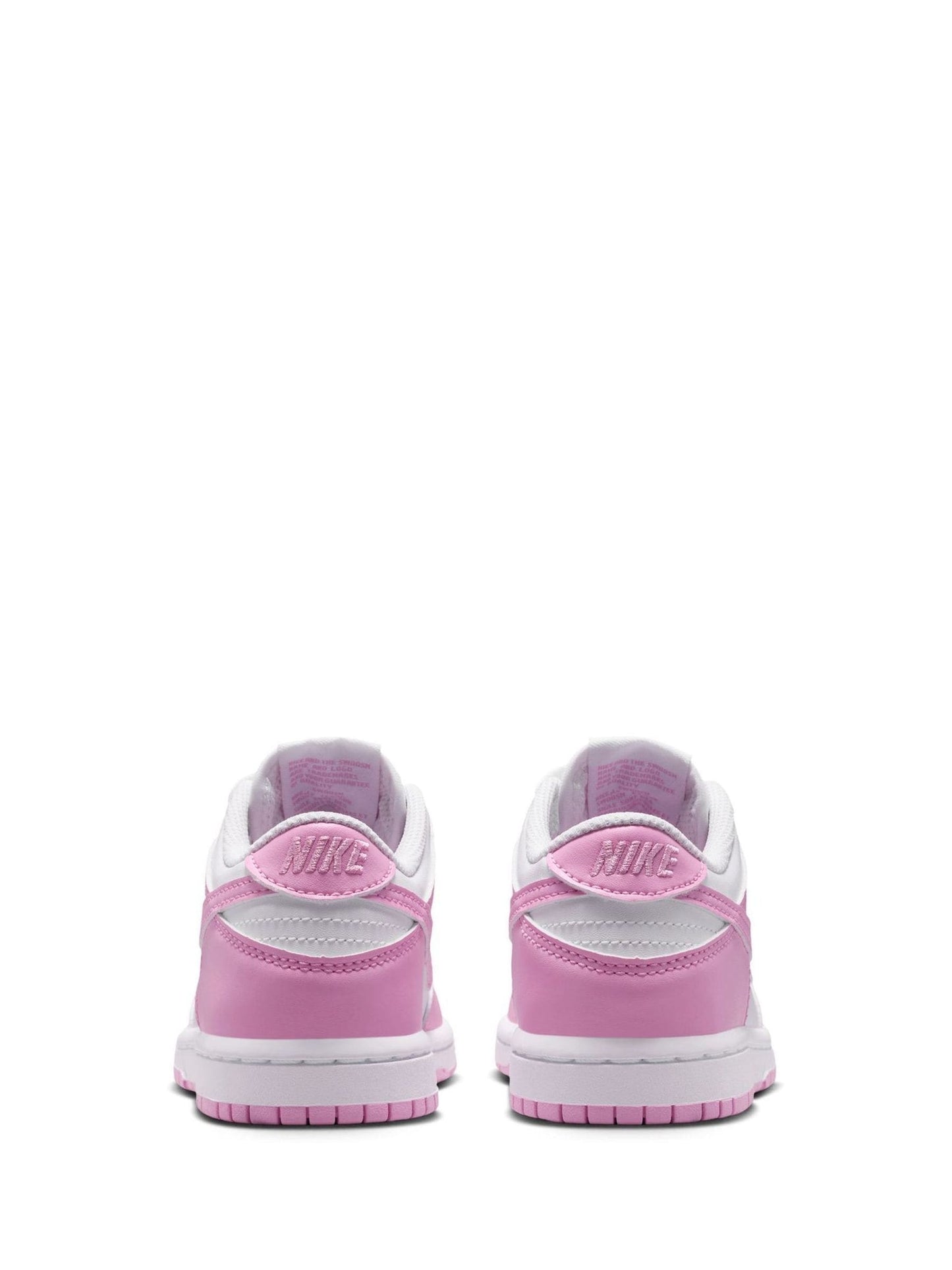 Nike White/Pink Junior Dunk Low Trainers image 4