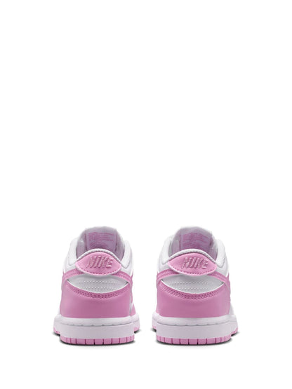 Nike White/Pink Junior Dunk Low Trainers image 4