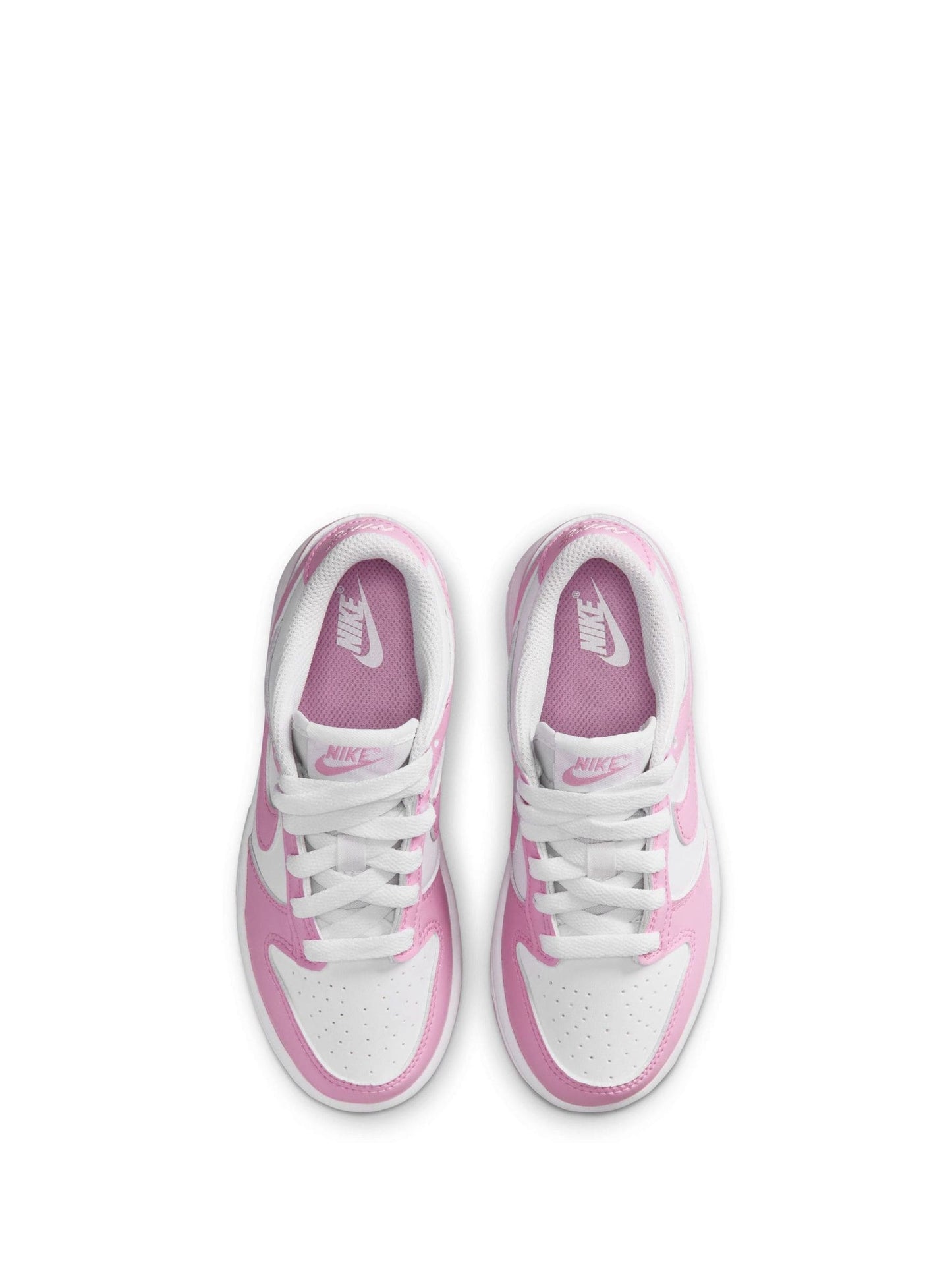 Nike White/Pink Junior Dunk Low Trainers image 8
