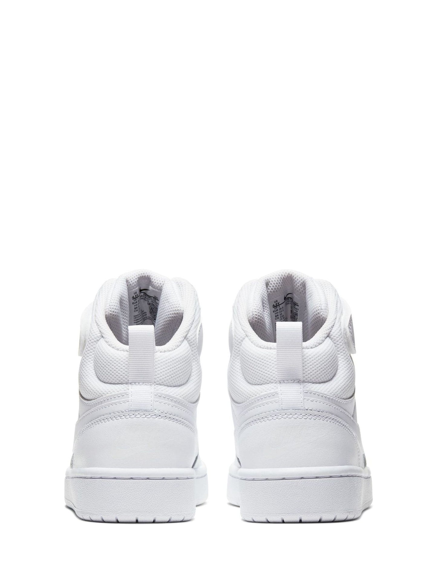 Nike White Youth Court Borough Mid Trainers image 3