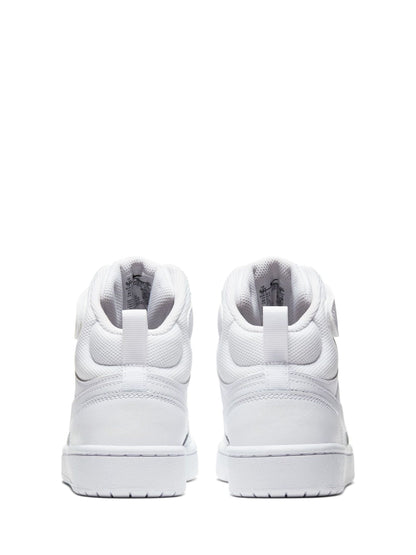 Nike White Youth Court Borough Mid Trainers image 3