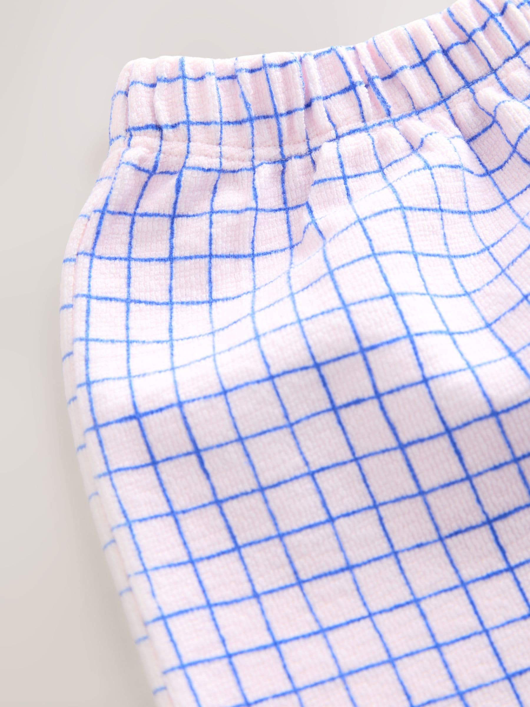 Pink/Blue Check Wide Leg Frill Trousers (3mths-7yrs) image 3
