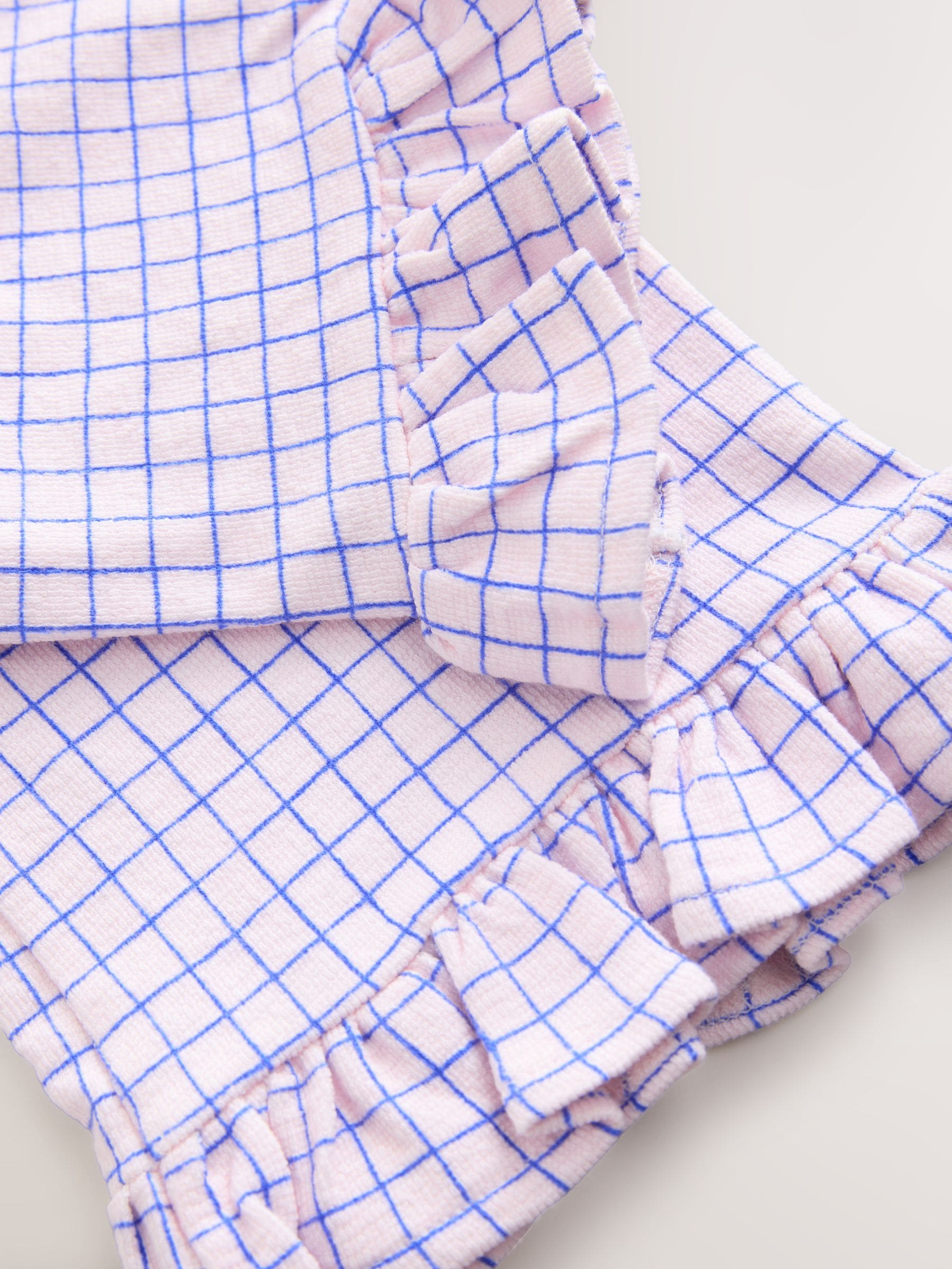 Pink/Blue Check Wide Leg Frill Trousers (3mths-7yrs) image 4