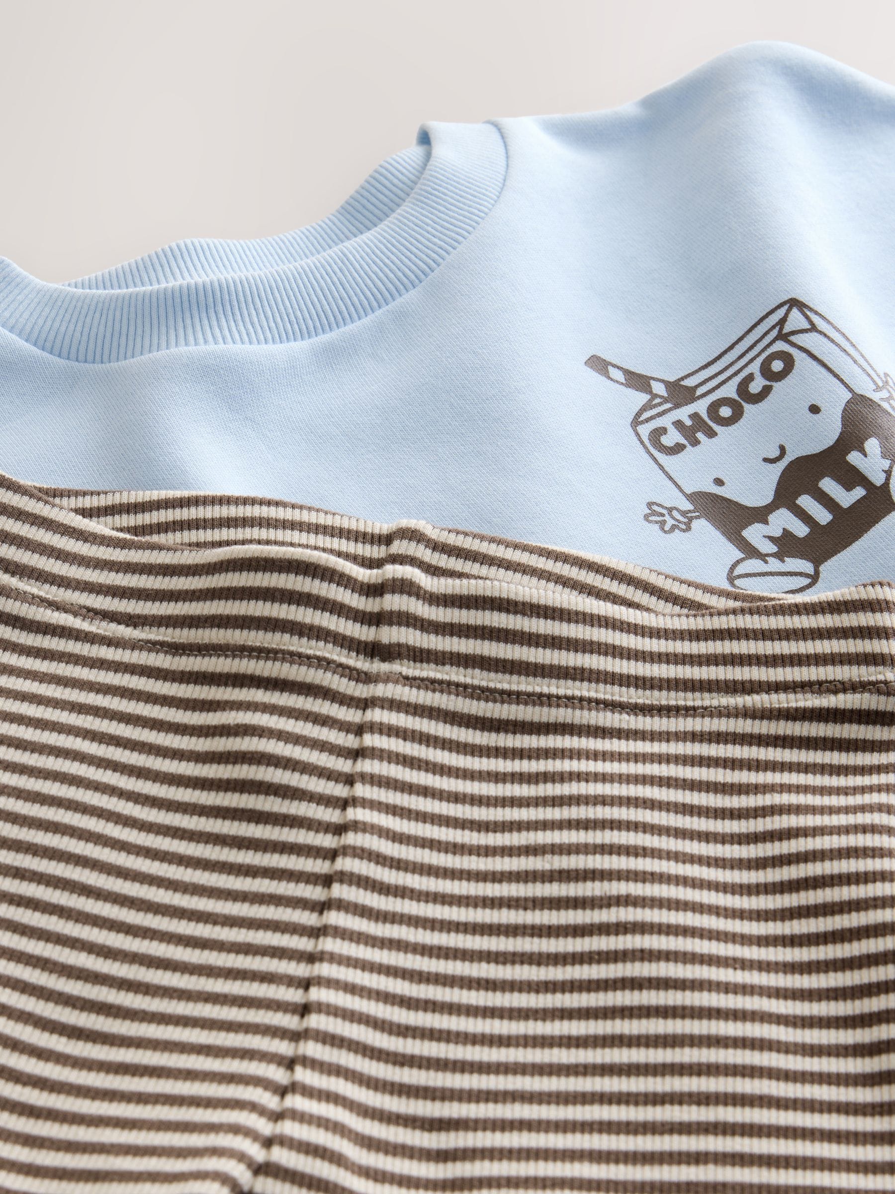 Blue Milk Print Sweatshirt And Leggings Set (3mths-7yrs) image 6