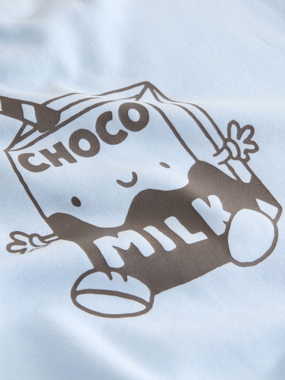 Blue Milk Print Sweatshirt And Leggings Set (3mths-7yrs) image 7