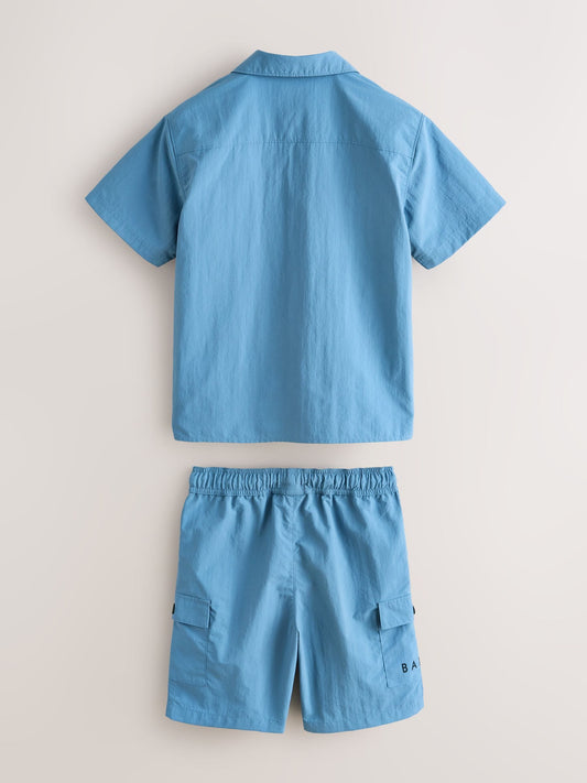 Baker by Ted Baker Blue Shirt, T-Shirt and Shorts Set image 3