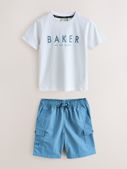 Dsiney Kidz - Baker by Ted Baker Blue Shirt, T-Shirt and Shorts Set image 11