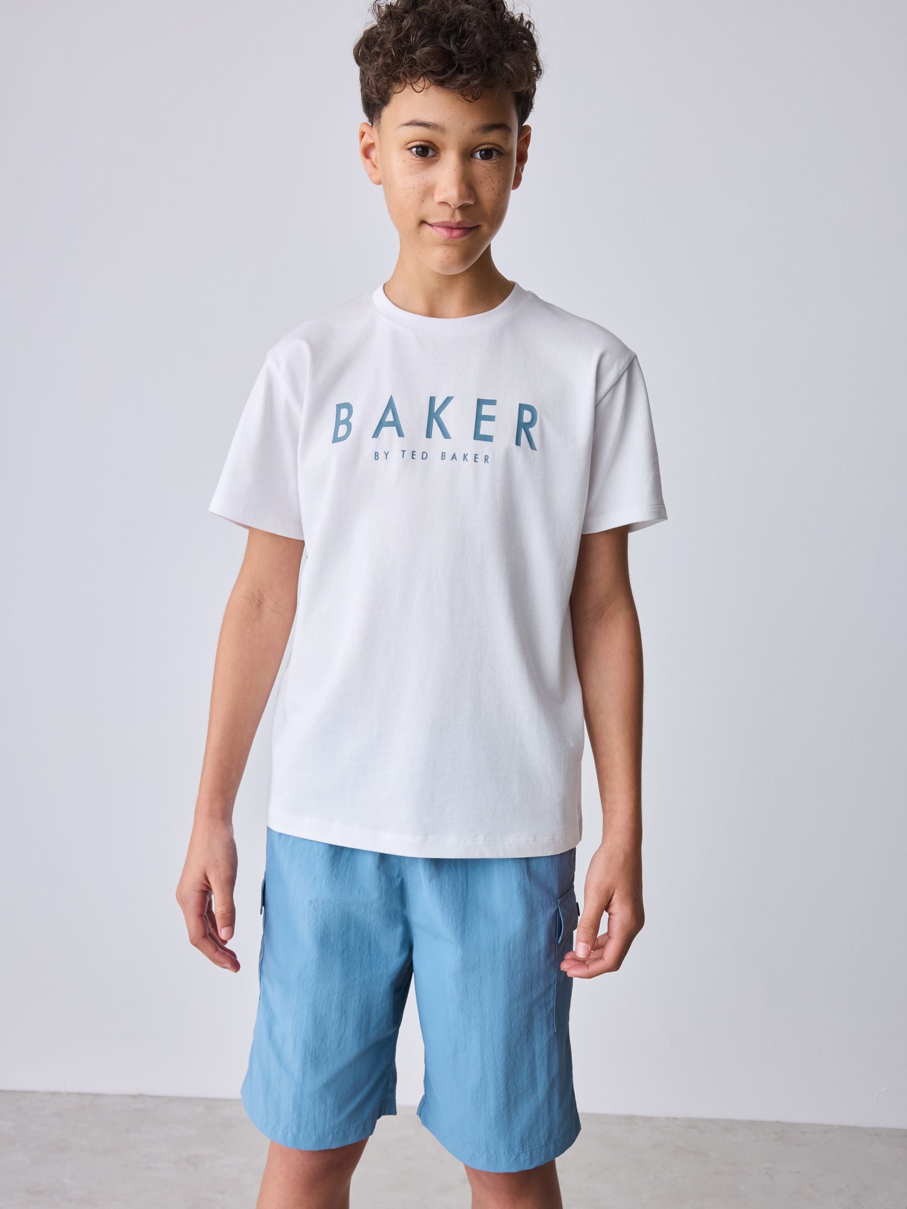 Dsiney Kidz - Baker by Ted Baker Blue Shirt, T-Shirt and Shorts Set image 4