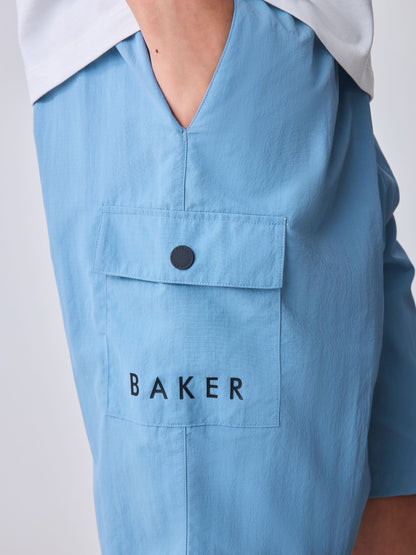 Baker by Ted Baker Blue Shirt, T-Shirt and Shorts Set image 8