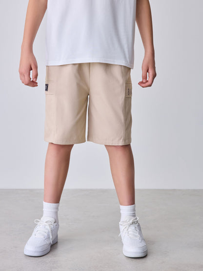 Dsiney Kidz - Baker by Ted Baker Stone Woven Cargo Shorts image 2