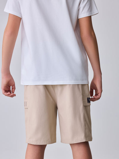 Dsiney Kidz - Baker by Ted Baker Stone Woven Cargo Shorts image 3