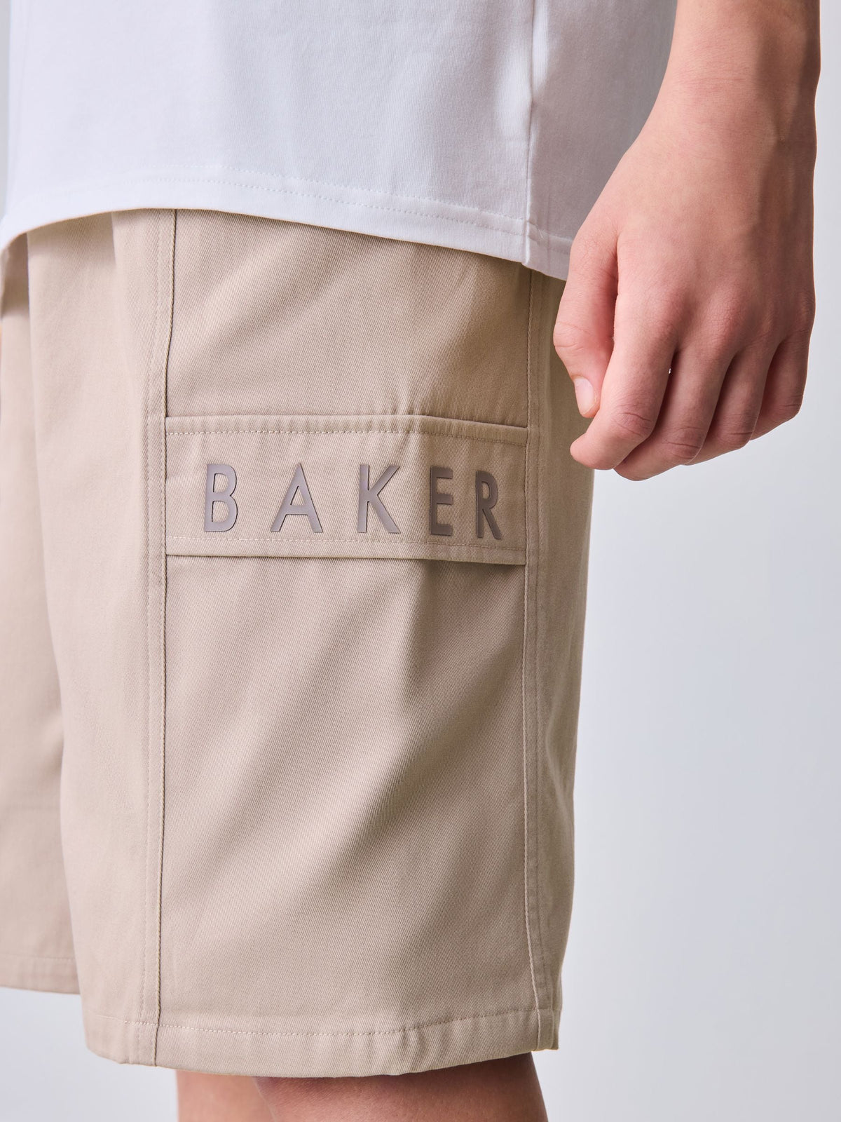 Dsiney Kidz - Baker by Ted Baker Stone Woven Cargo Shorts image 4