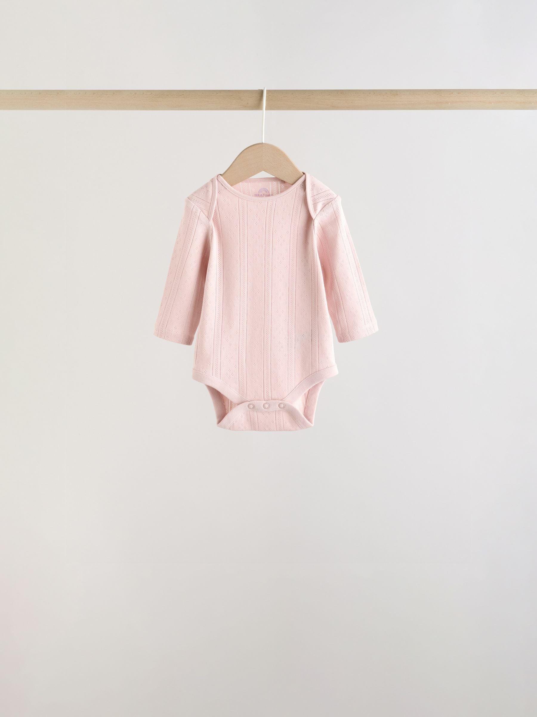 Purple Long Sleeve Baby Bodysuits 5 Pack image 4