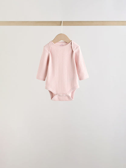 Purple Long Sleeve Baby Bodysuits 5 Pack image 4