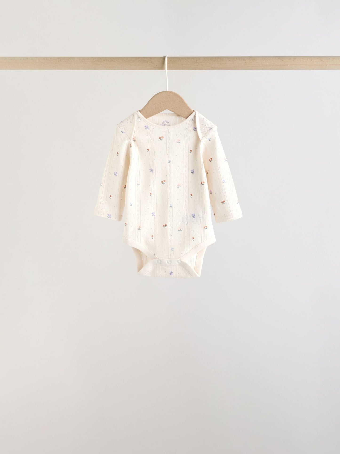 Purple Long Sleeve Baby Bodysuits 5 Pack image 5