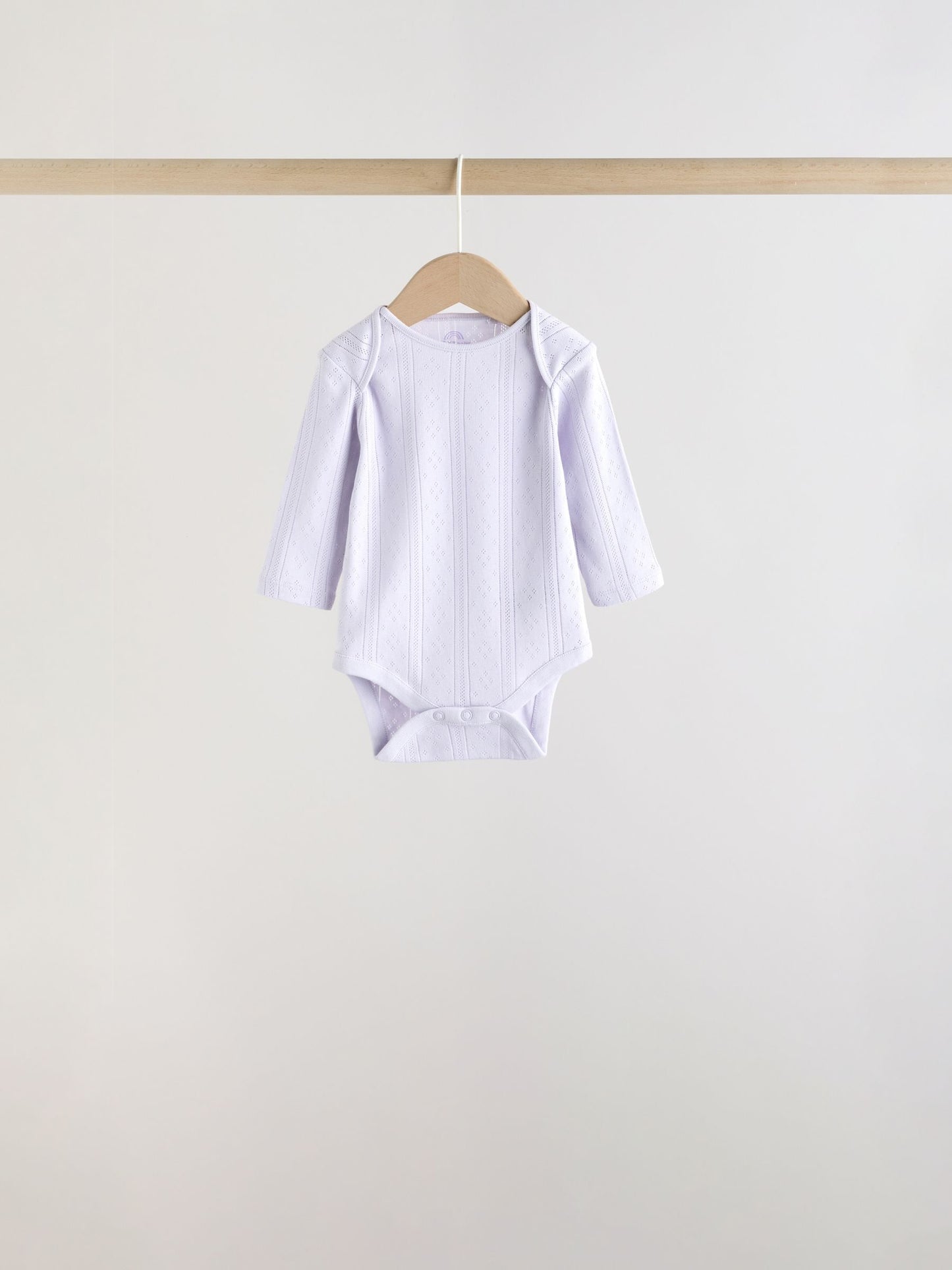Purple Long Sleeve Baby Bodysuits 5 Pack image 6