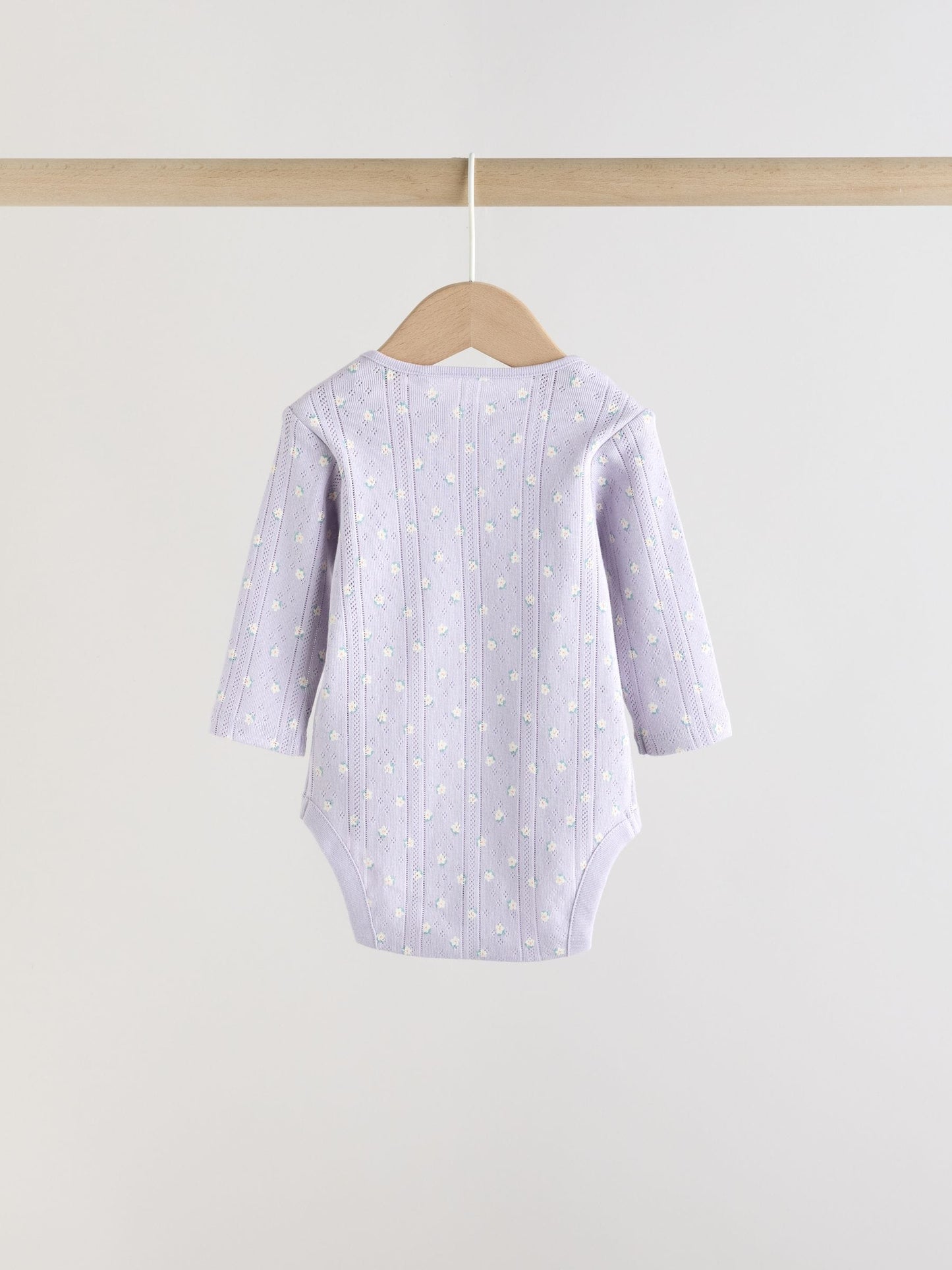 Purple Long Sleeve Baby Bodysuits 5 Pack image 8