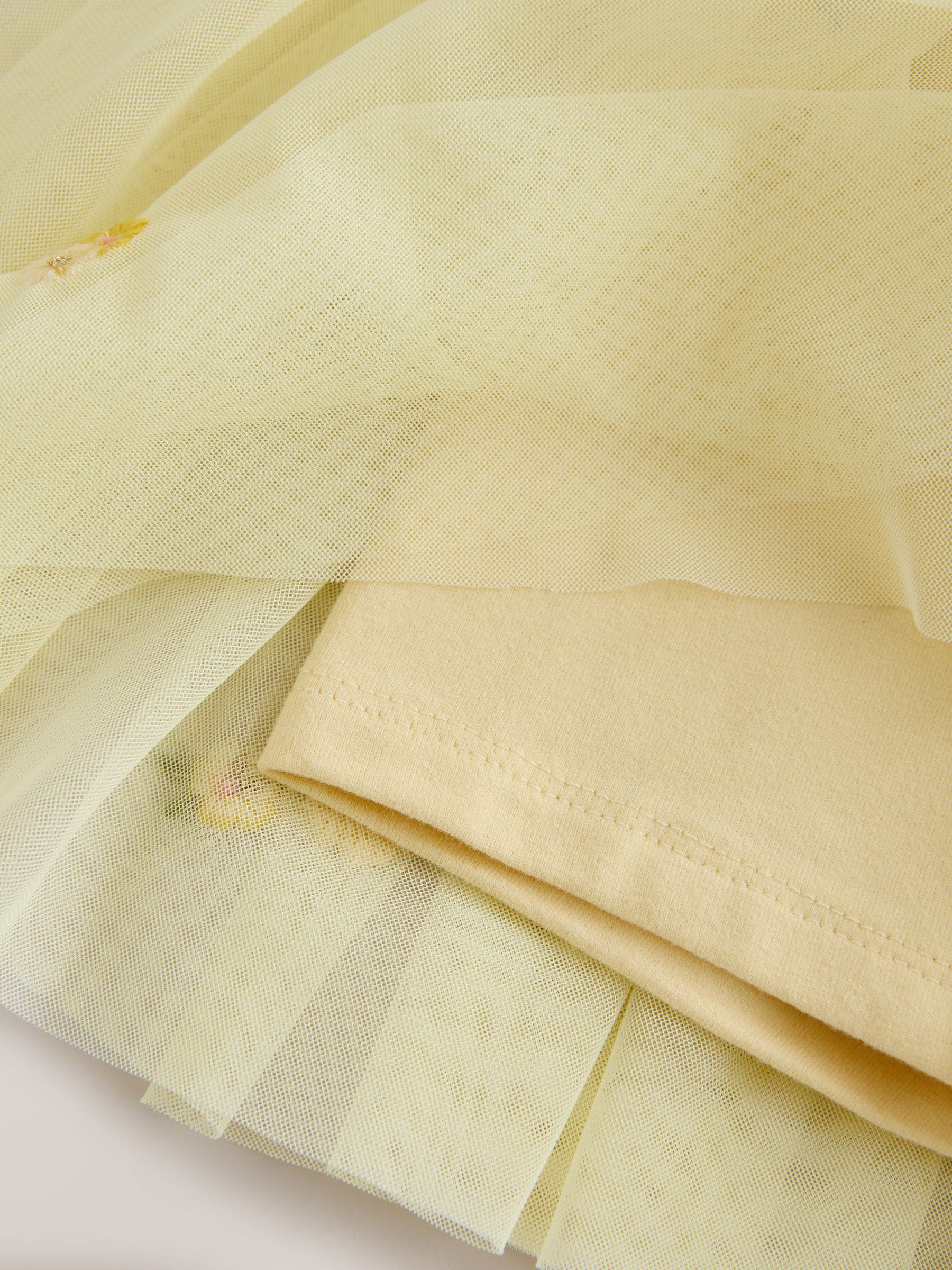 Yellow Embroidered Top & Skirt Set (3mths-7yrs) image 10