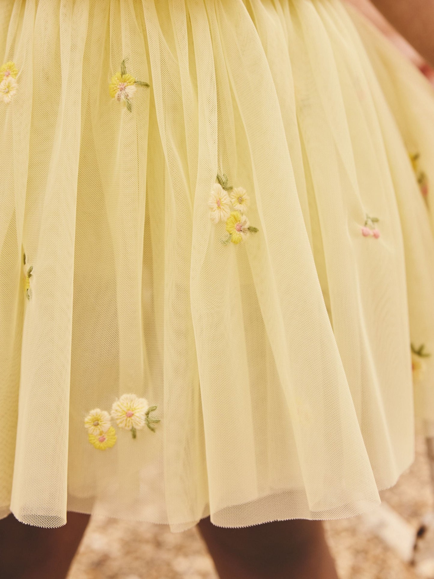 Yellow Embroidered Top & Skirt Set (3mths-7yrs) image 5