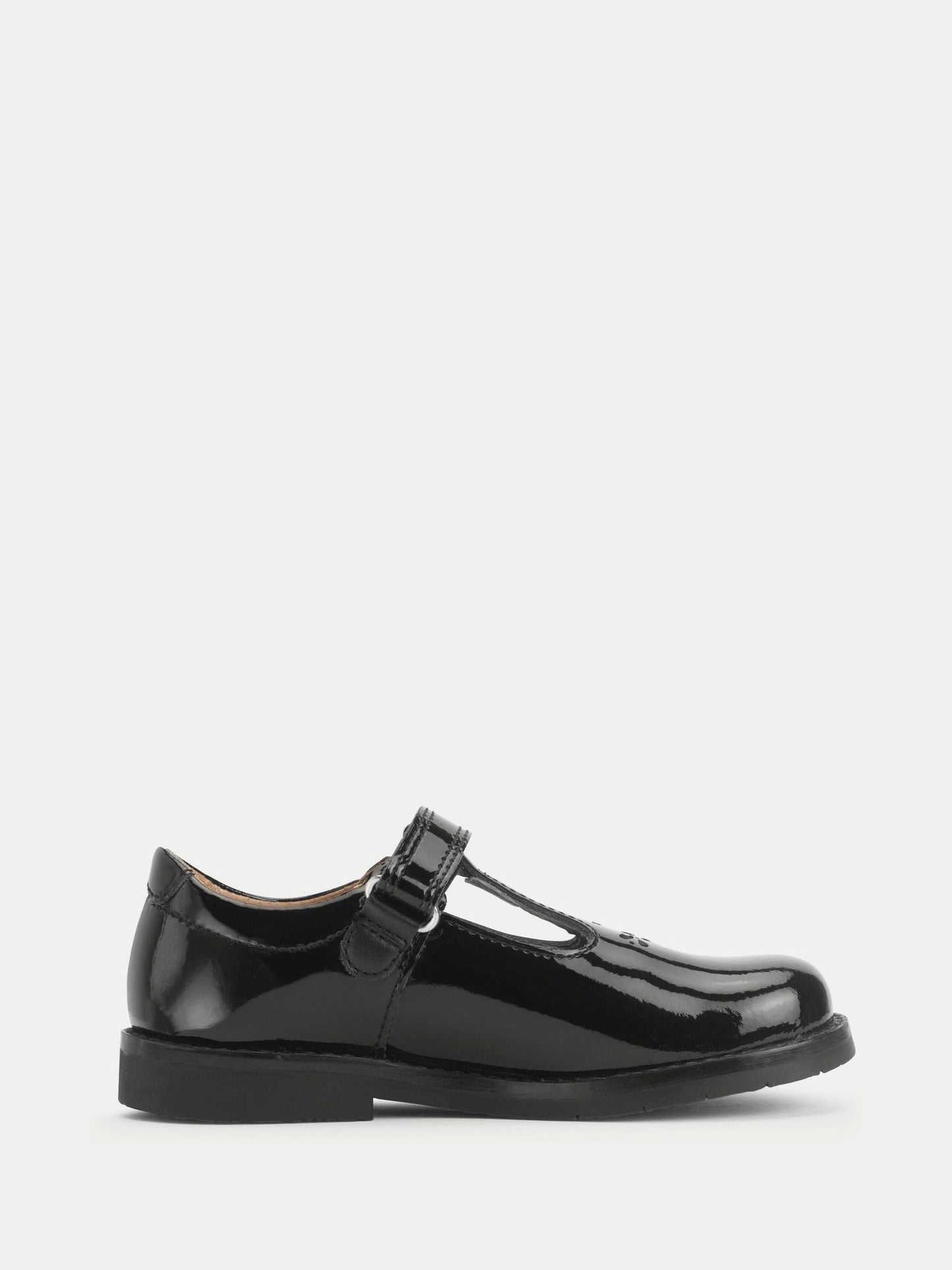 Start-Rite Black Wide Fit Luxe Shiny Patent T-Bar School Shoes image 1