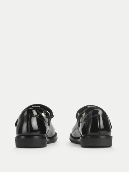 Start-Rite Black Wide Fit Luxe Shiny Patent T-Bar School Shoes image 3