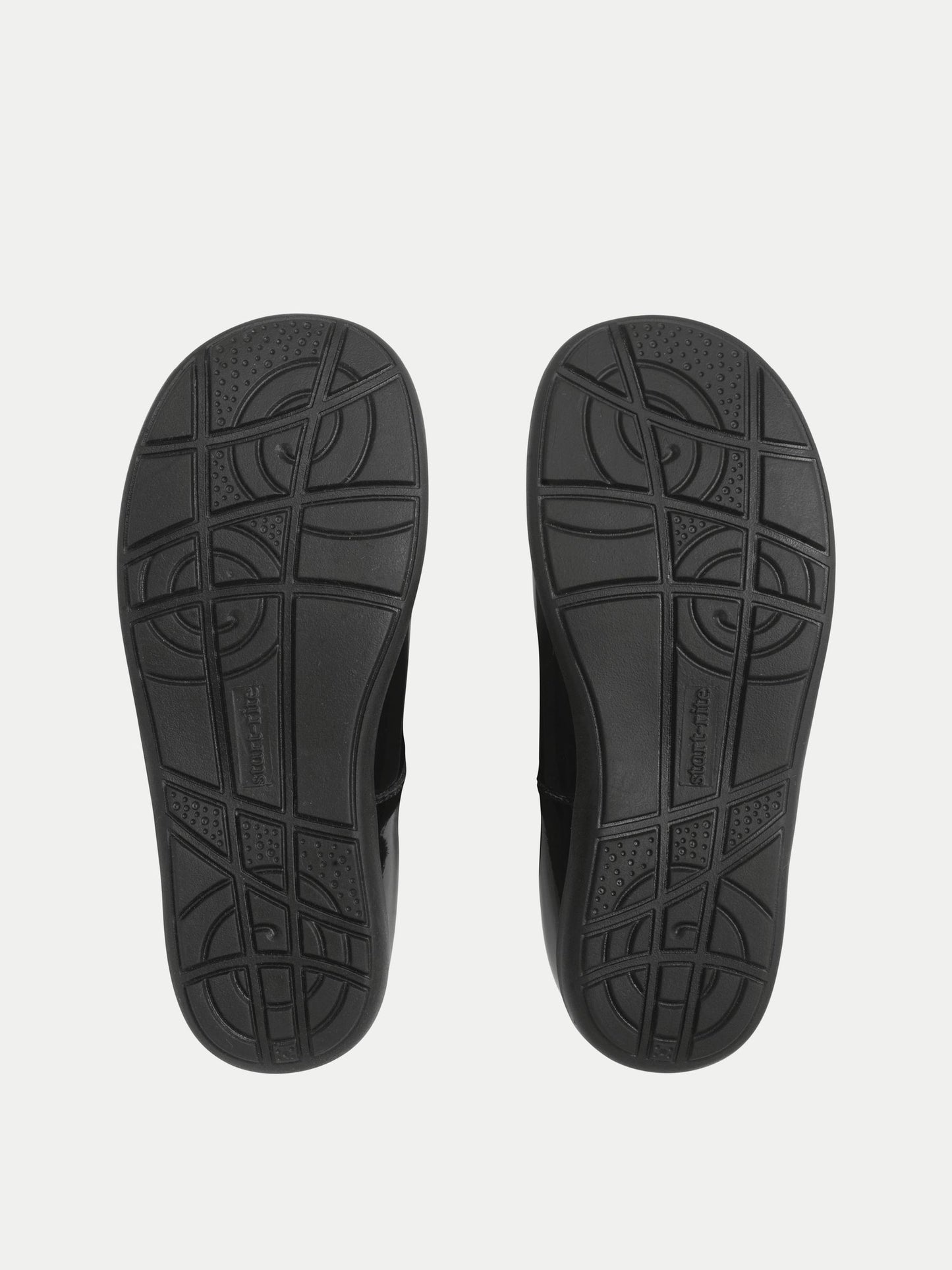 Start-Rite Charcoal Black Wide Fit Charlotte T-Bar Rip Tape Shiny School Shoes image 5