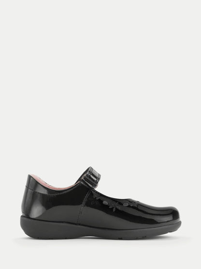 Start Rite Black Patent Wide Fit Emily Shiny Mary Jane Single Rip Tape School Shoes image 4