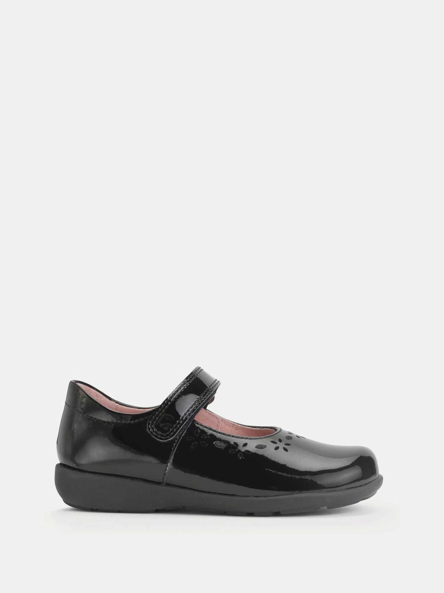 Start Rite Black Standard Fit Emily Shiny Patent Mary Jane Single Rip Tape School Shoes image 1