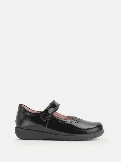 Start Rite Black Standard Fit Emily Shiny Patent Mary Jane Single Rip Tape School Shoes image 1