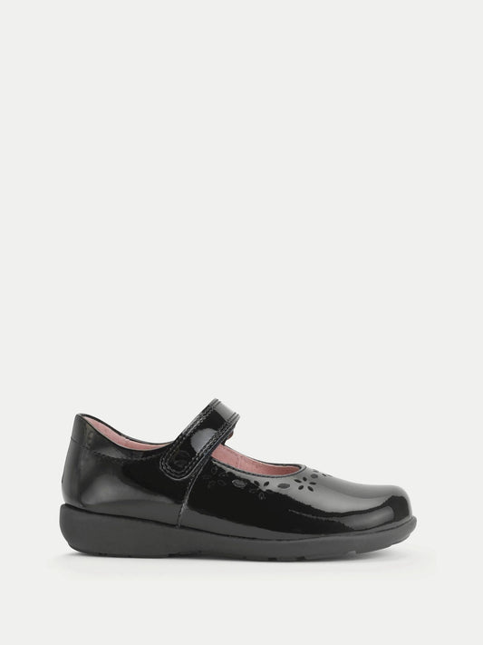Start Rite Black Standard Fit Emily Shiny Patent Mary Jane Single Rip Tape School Shoes image 1