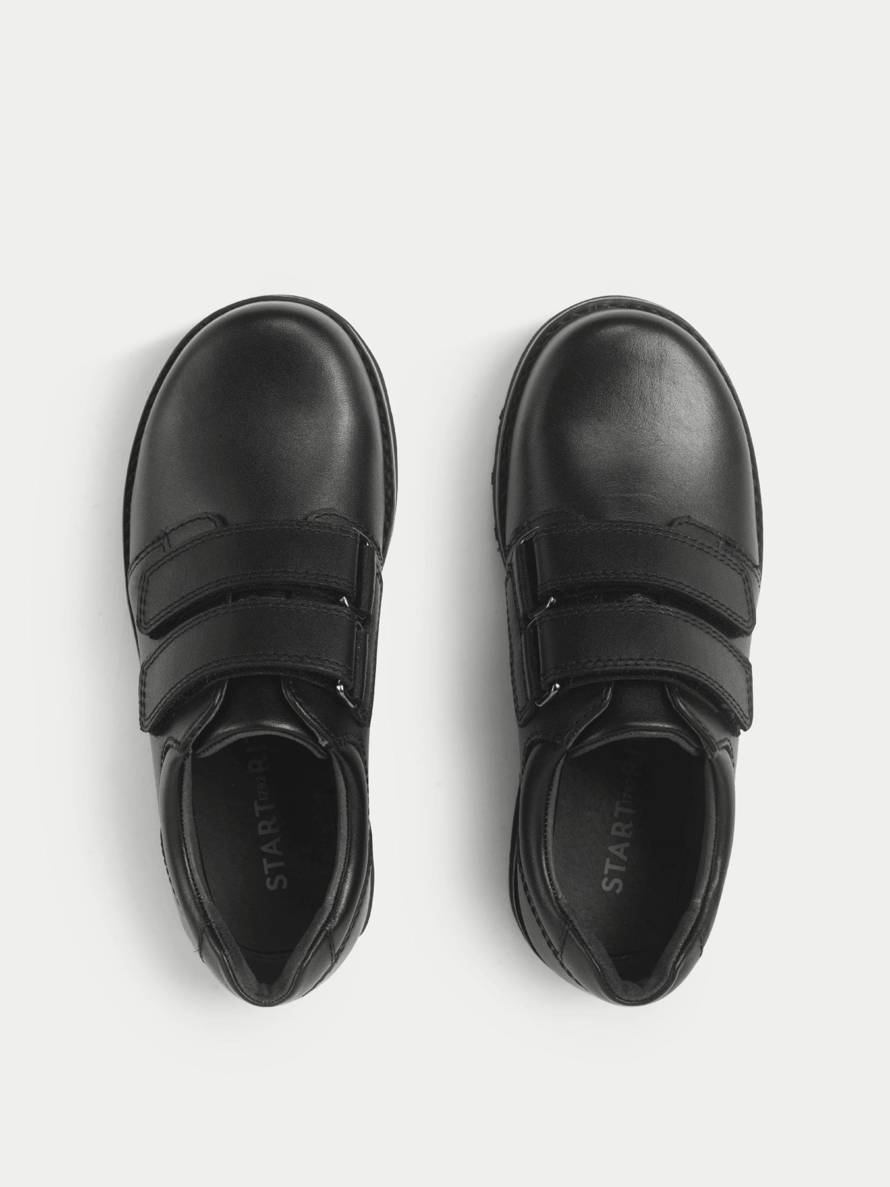 Start-Rite Black Wide Fit Parker Double Rip-Tape Smart School Shoes image 2