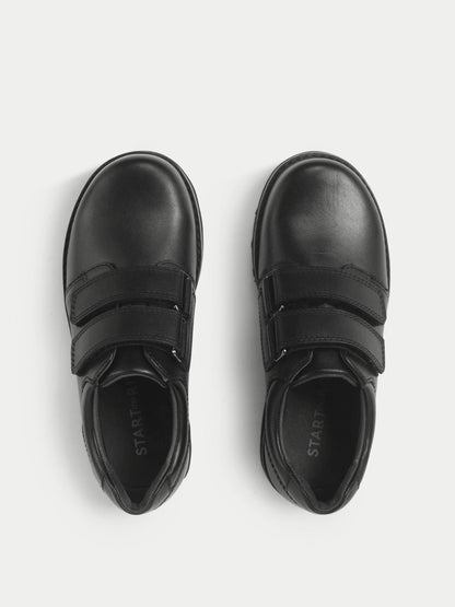 Start-Rite Black Wide Fit Parker Double Rip-Tape Smart School Shoes image 2