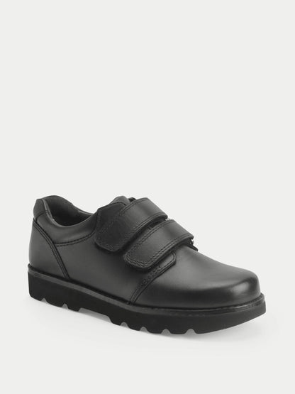 Start-Rite Black Wide Fit Parker Double Rip-Tape Smart School Shoes image 3