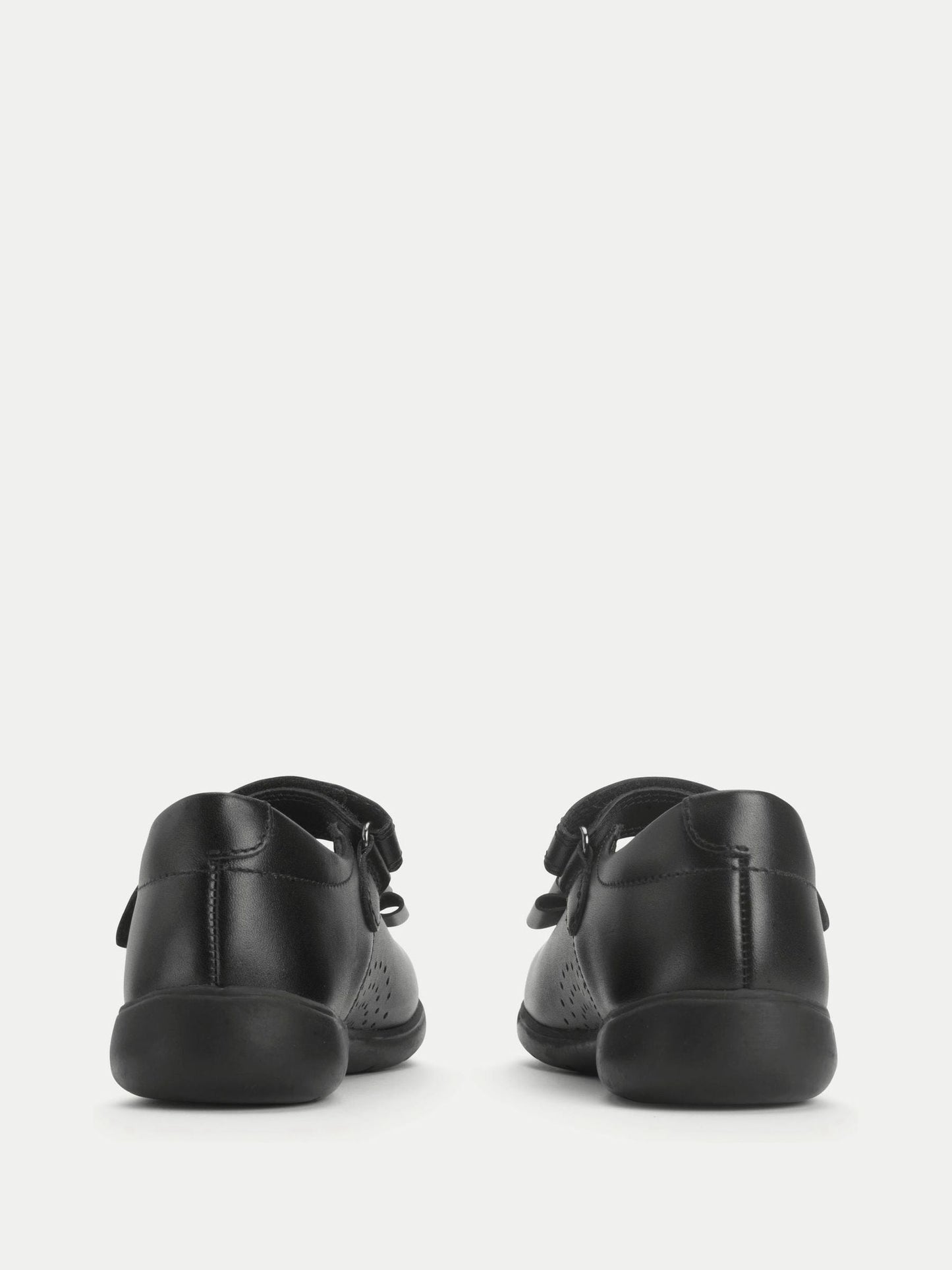 Start-Rite Charcoal Black Standard Fit Bella Shiny Mary Jane Bow Rip-Tape School Shoes image 3